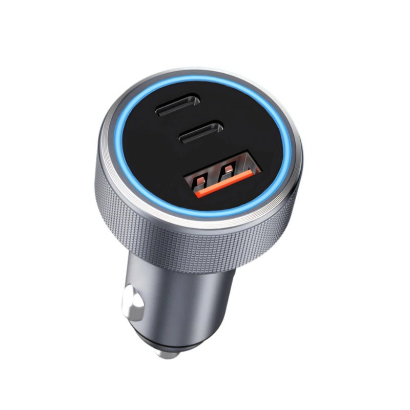 2x USB - C + USB 60W snellader voor auto