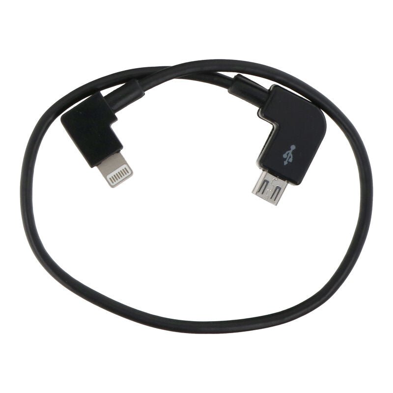 30 cm micro naar lightning datakabel voor DJI Mavic Pro/Mavic Air/Mavic 2 Zoom/Mavic 2 Pro/Mavic Mini/Spark zwart HQ