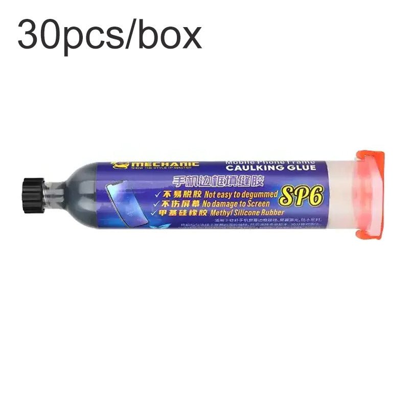 30 Panelen/Doos Mechanic SP6 30ml Caulking Lijm Vloeibare Plaklaag voor Gekromd Display Reparatie Zwart