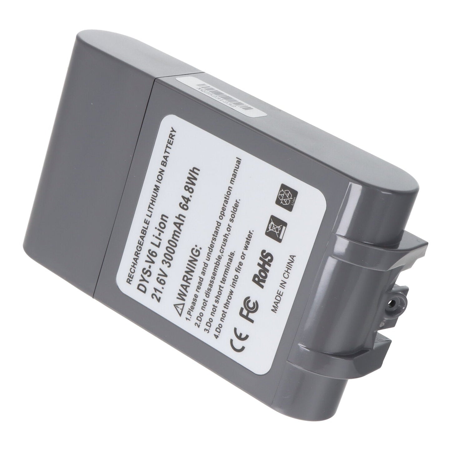 3000mAh batterij voor Dyson V6 OEM zonder logo