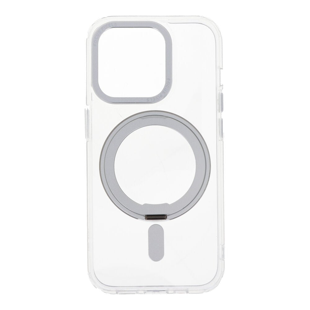 360° roteerbare ringstand magnetische hoes voor iPhone 15 Pro transparant
