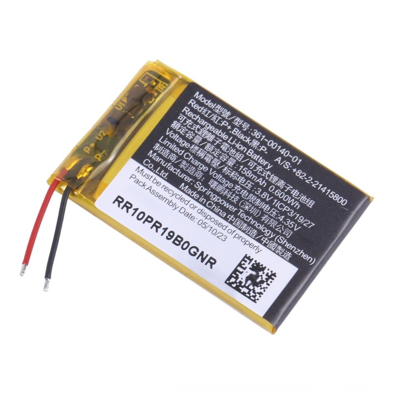 361 - 00140 - 01 158mAh batterij + batterij plaklaag voor Garmin Forerunner 158 OEM zonder logo