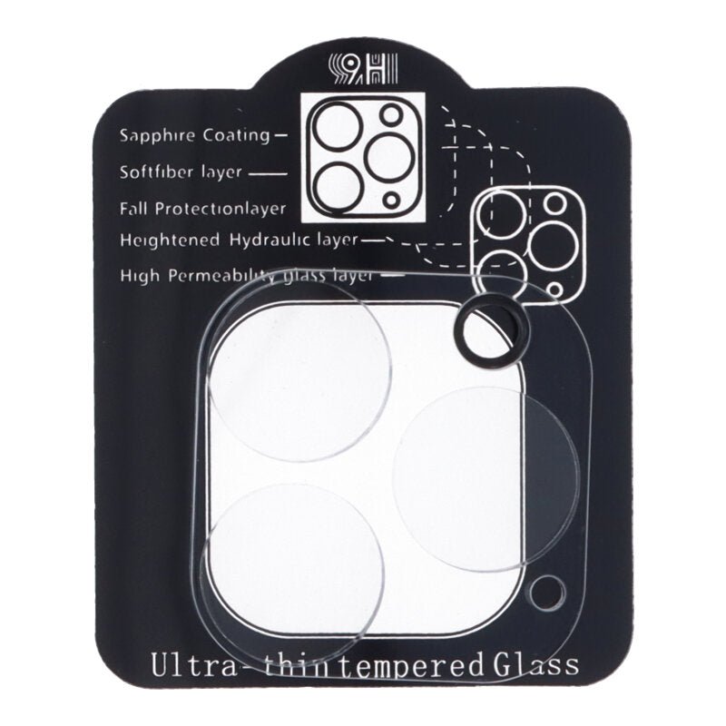 3D achter camera tempered glass folie voor iPhone 13 Pro 6.1"/13 Pro Max 6.7" transparant