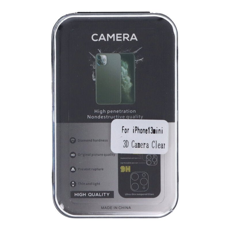 3D achterkant camera tempered glass voor iPhone 13 6.1 inch/13 Mini 5.4 inch transparant