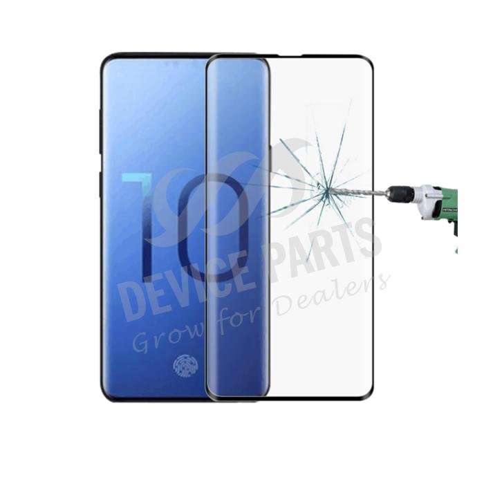 3D Full Glue Full Screen Tempered Glass voor Samsung Galaxy S10 Zwart