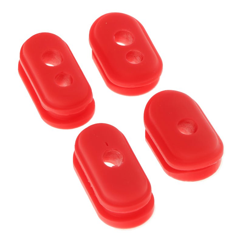 4 stuks silicagel pluggen voor Xiaomi Mijia M365 / M365 Pro Rood