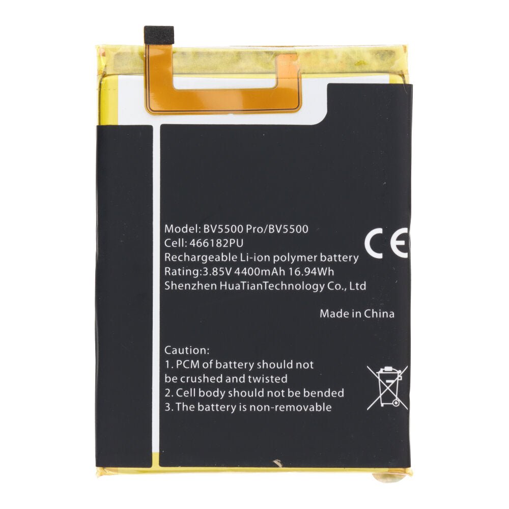 466182PU 4400mAh batterij + batterij plaklaag voor Blackview BV5500/BV5500 Pro/BV5500 Plus OEM zonder logo