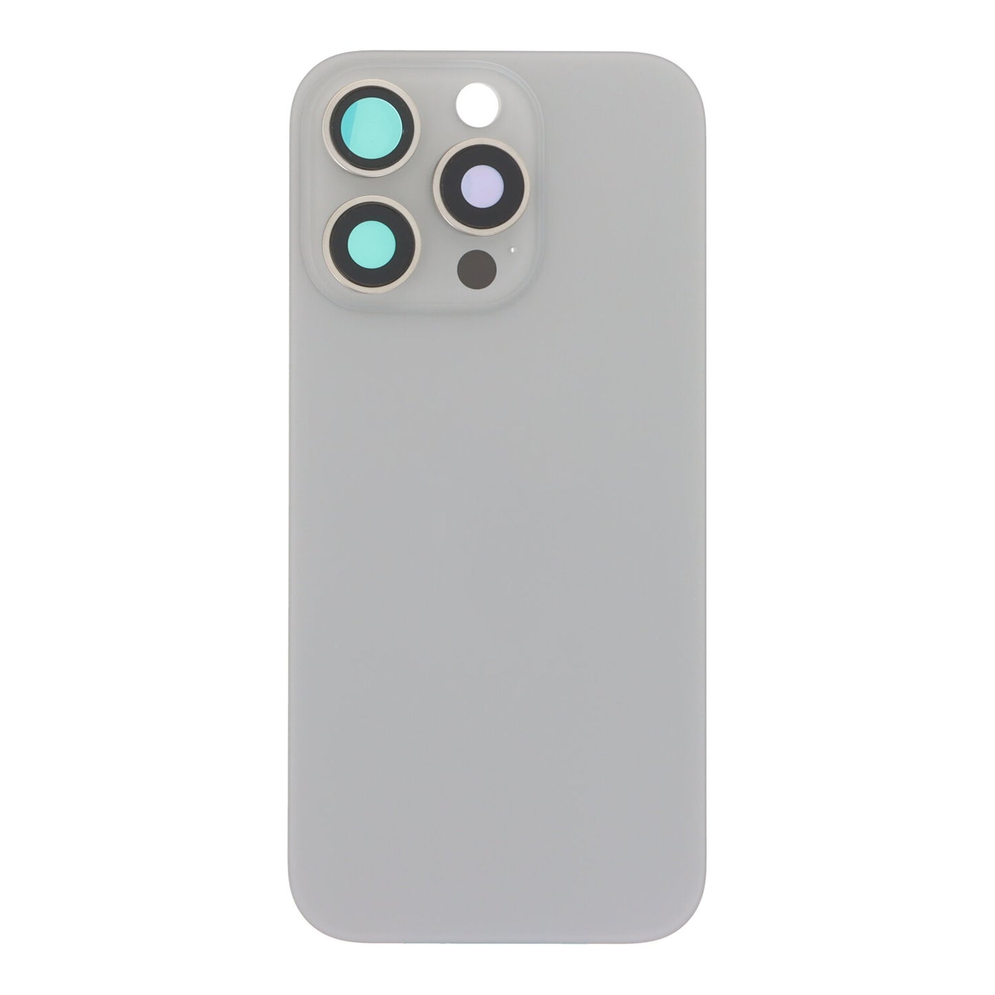 Batterij cover en back camera lens en bezel met magneetring en metalen plaat voor iPhone 16 Pro Natural Titanium HQ