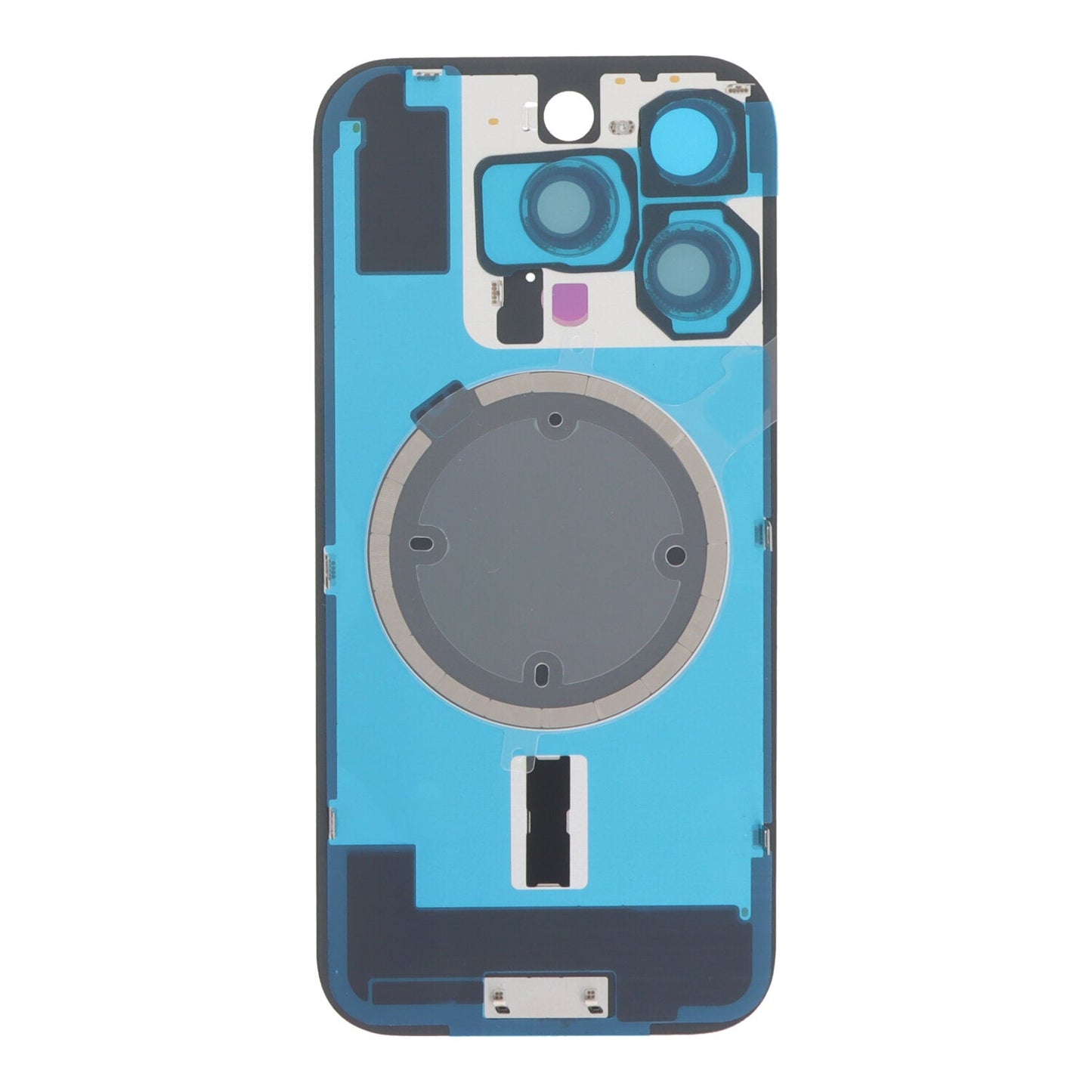 Batterij cover + Back camera lens en Bezel met magnetische ring + metalen plaat voor iPhone 16 Pro White Titanium OEM - OEM Spares