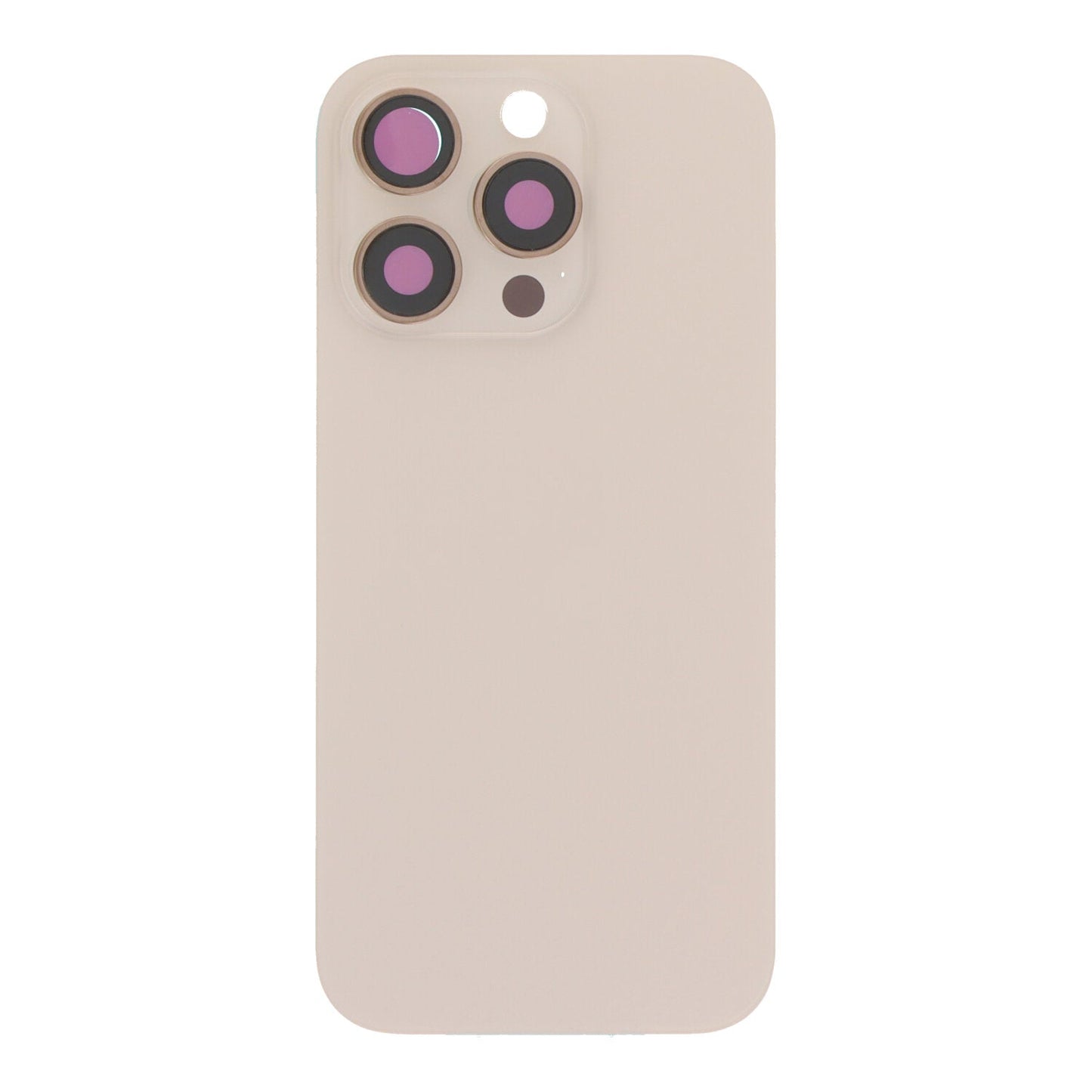 Batterij cover en Back Camera Lens en Bezel met magneetring + metalen plaat voor iPhone 16 Pro Desert Titanium zonder Logo OEM
