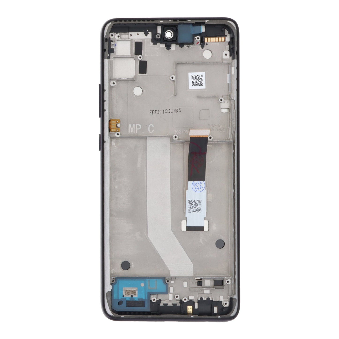Display met frame voor Motorola Moto G 5G black Origineel
