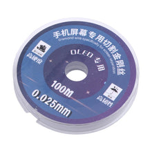 0.025mm*100m hoge hardheid hoge taaiheid OLED LCD display speciale diamant snijdraad