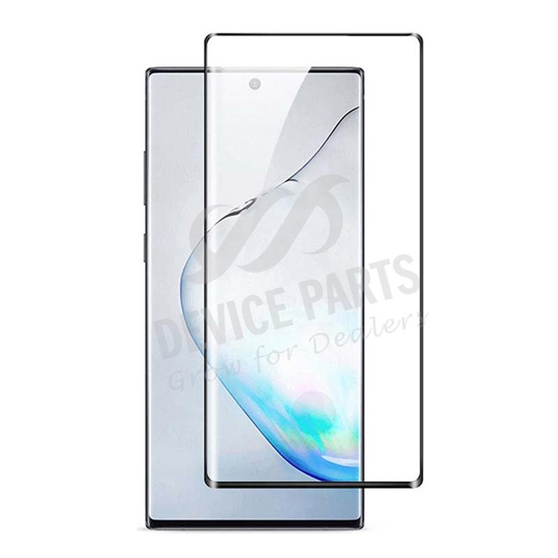 0,18mm 3D full glue vingerafdruk ontgrendeling beschikbaar volledige scherm tempered glass screen protector voor Samsung Galaxy Note 10 zwart