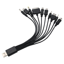 0.5M 10 in 1 universele USB multi - oplaadkabel zwart