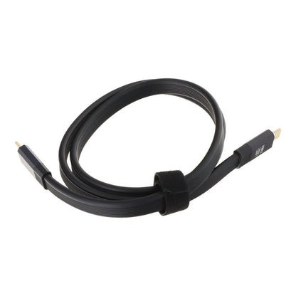 0.8M 100W 20Gbps 8K 60Hz USB 3.2 USB - C Male naar USB - C Male snel oplaad platte kabel voor iPhone 15 Series/Laptop/Tablet zwart