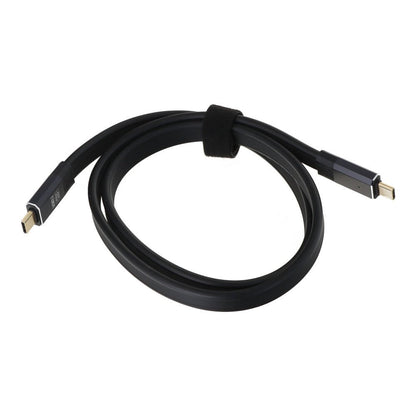0.8M 100W 20Gbps 8K 60Hz USB 3.2 USB - C Male naar USB - C Male snel oplaad platte kabel voor iPhone 15 Series/Laptop/Tablet zwart