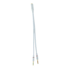 1 female naar 2 male koptelefoon audiokabel mic adapter wit