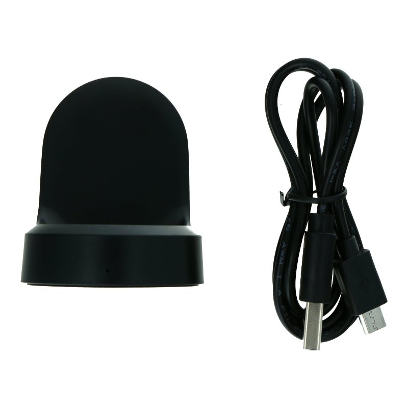 1 m USB oplaadkabel voor Samsung Gear S3 Frontier R760 / Gear S3 Classic R770 zwart met laadstandaard