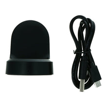 1 m USB oplaadkabel voor Samsung Gear S3 Frontier R760 / Gear S3 Classic R770 zwart met laadstandaard
