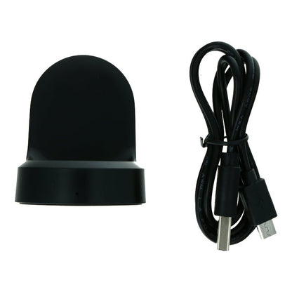 1 m USB oplaadkabel voor Samsung Gear S3 Frontier R760 / Gear S3 Classic R770 zwart met laadstandaard