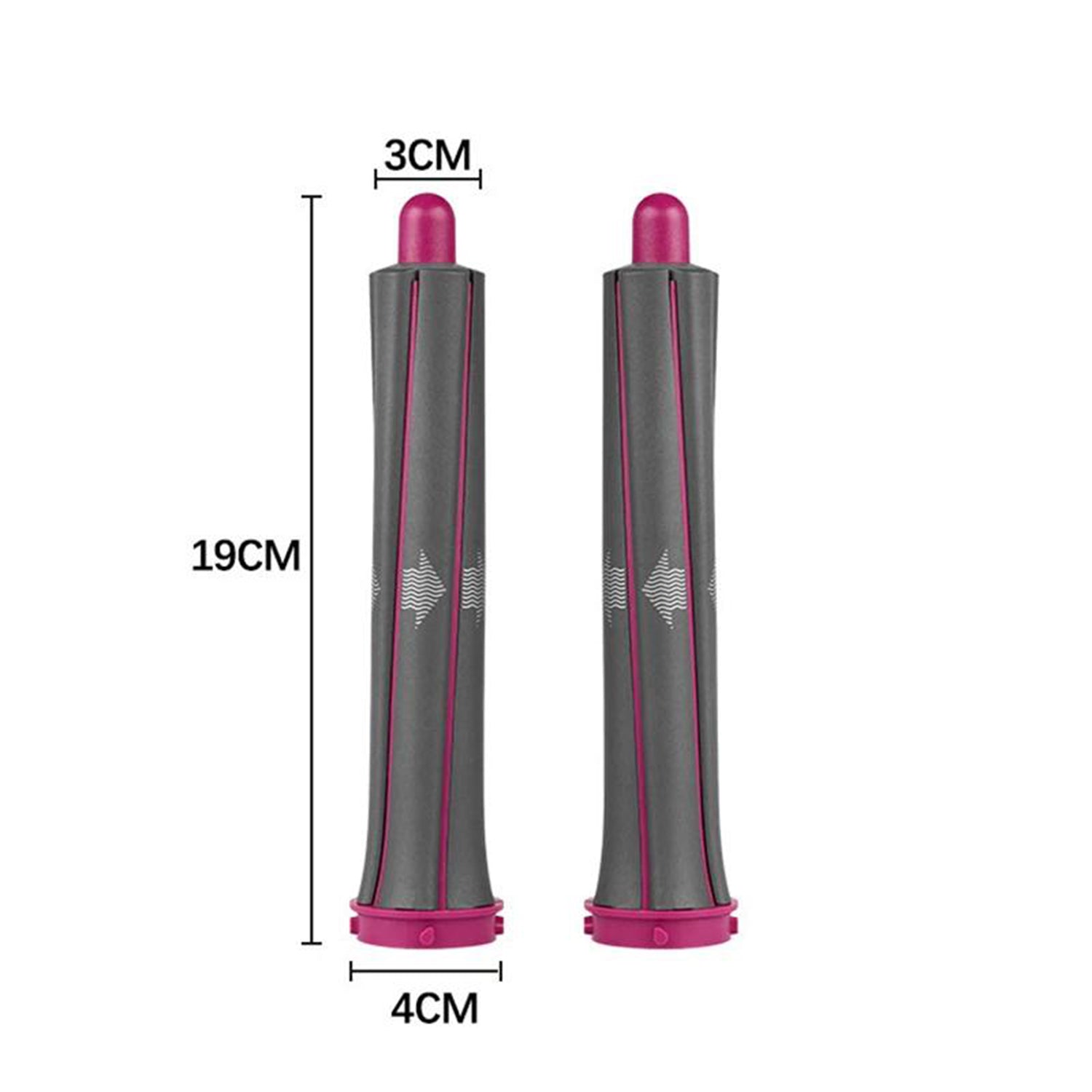 1 paar 30mm lange haarrollers voor Dyson Airwrap styler rose rood HQ