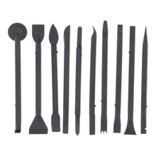 10 in 1 JF - 857 plastic spudger set voor iPhone/iPad/laptop lcd reparatie zwart