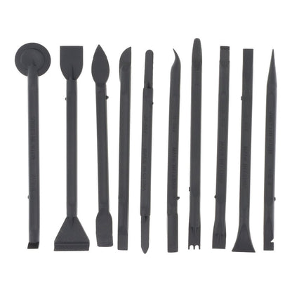 10 in 1 JF - 857 plastic spudger set voor iPhone/iPad/laptop lcd reparatie zwart
