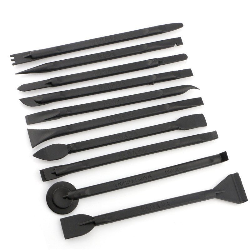 10 in 1 JF - 857 plastic spudger set voor iPhone/iPad/laptop lcd reparatie zwart