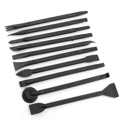 10 in 1 JF - 857 plastic spudger set voor iPhone/iPad/laptop lcd reparatie zwart