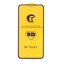 10 stuks 9D full screen tempered glass screen protector voor iPhone XR/11 zwart