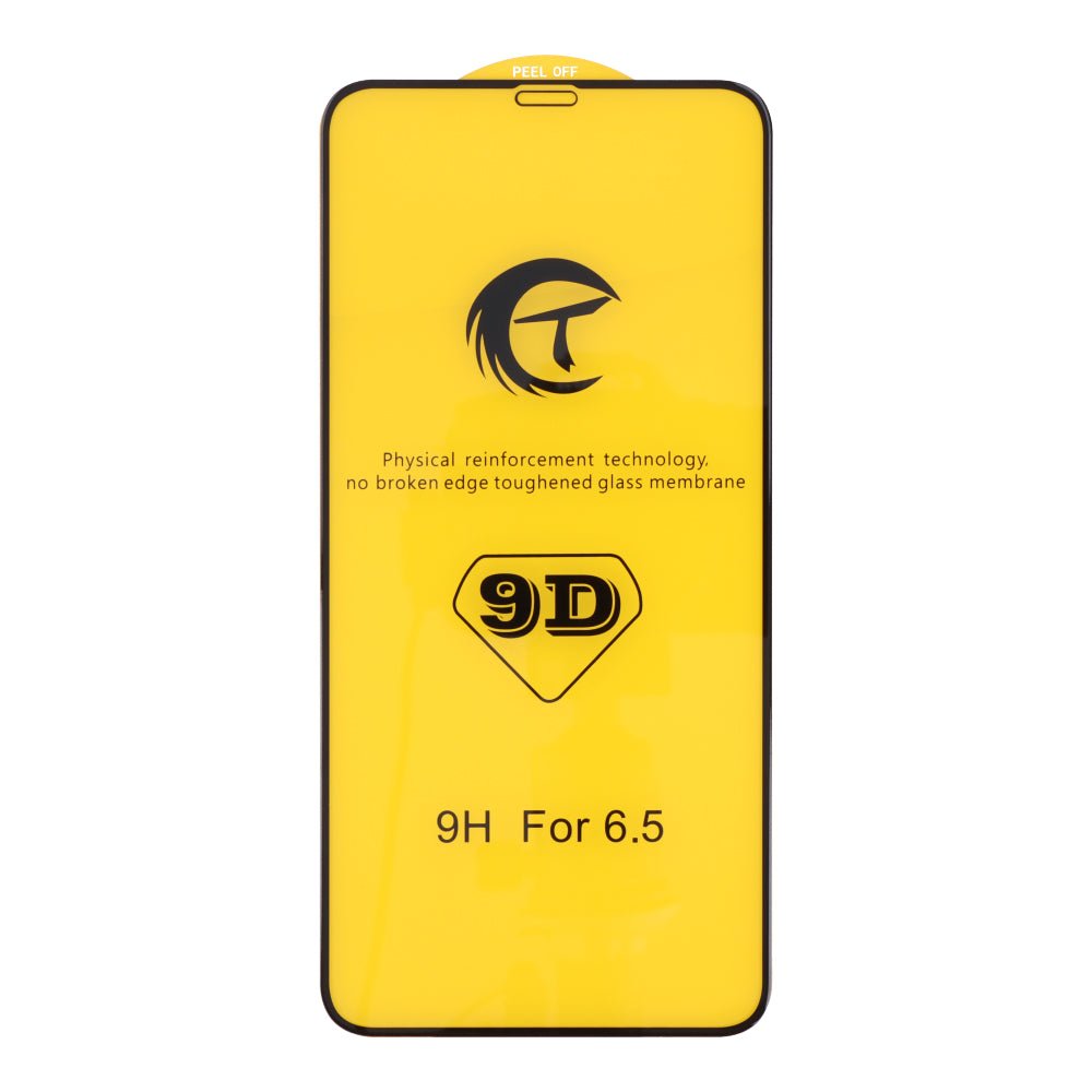 10 stuks 9D Full Screen Tempered Glass Screen Protector voor iPhone XS Max/11 Pro Max Zwart