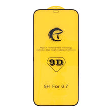 10 stuks 9D full screen tempered glass screenprotector voor iPhone 13 Pro Max 6.7" zwart