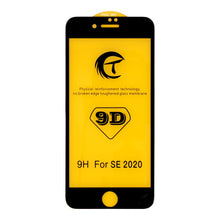 10 stuks 9D full screen tempered glass screenprotector voor iPhone SE (2020) zwart