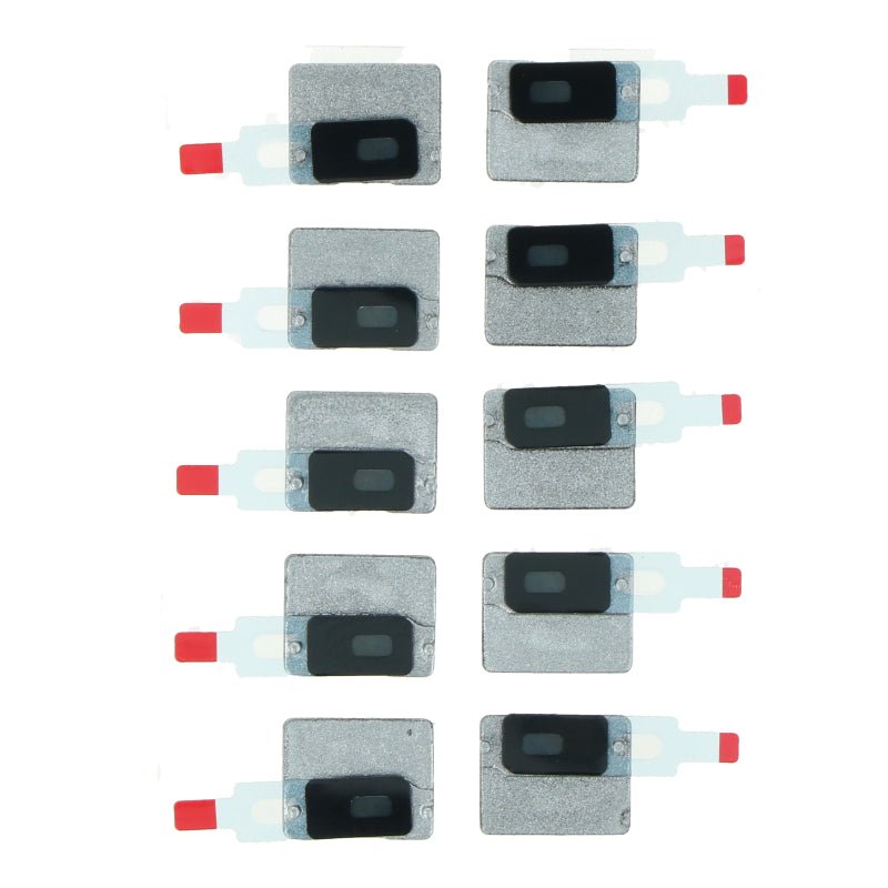 10 stuks batterij cover microfoon anti - stof gaas met bracket voor iPhone 11 wit origineel