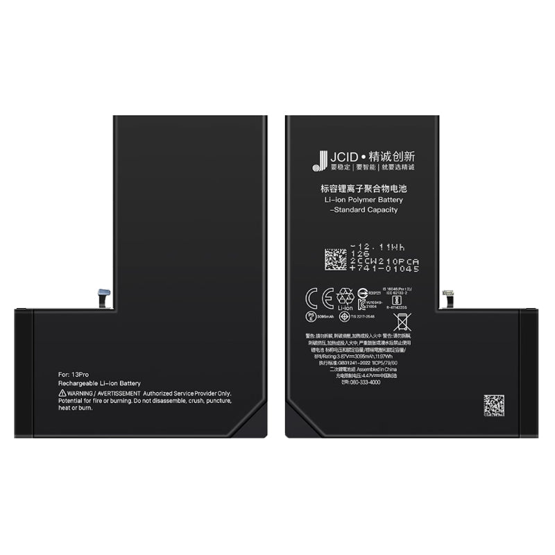 10 stuks JC 3095mAh batterij + batterij plaklaag voor iPhone 13 Pro 6.1" no pop - ups decode versie OEM