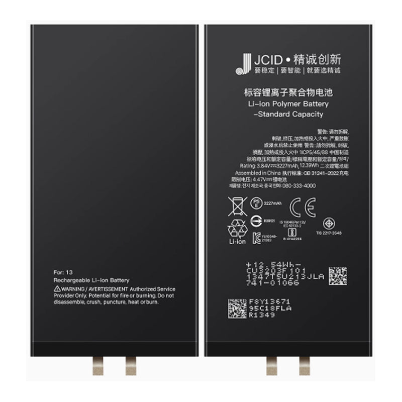10 stuks JC 3227mAh batterijcel + batterij plaklaag voor iPhone 13 6.1" standaard capaciteit versie OEM