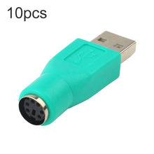 10 stuks PS2 female naar USB male adapter voor muis toetsenbord computer connectoren groen