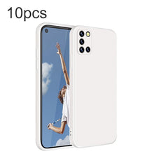10 stuks pure kleur liquid silicone case voor Oppo A72 4G CPH2067 wit