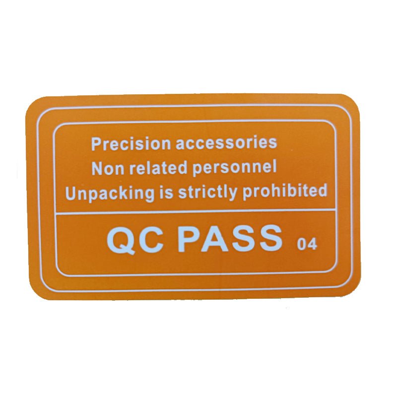 100 stuks 7*4.3CM rechthoekige stickers voor tablet scherm verpakking doos oranje
