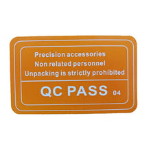 100 stuks 7*4.3CM rechthoekige stickers voor tablet scherm verpakking doos oranje