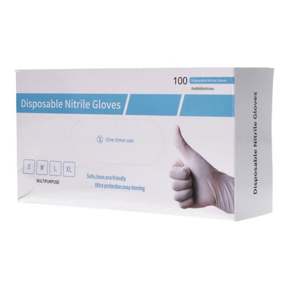 100 stuks kleine pvc anti - statische wegwerp nitril handschoenen blauw