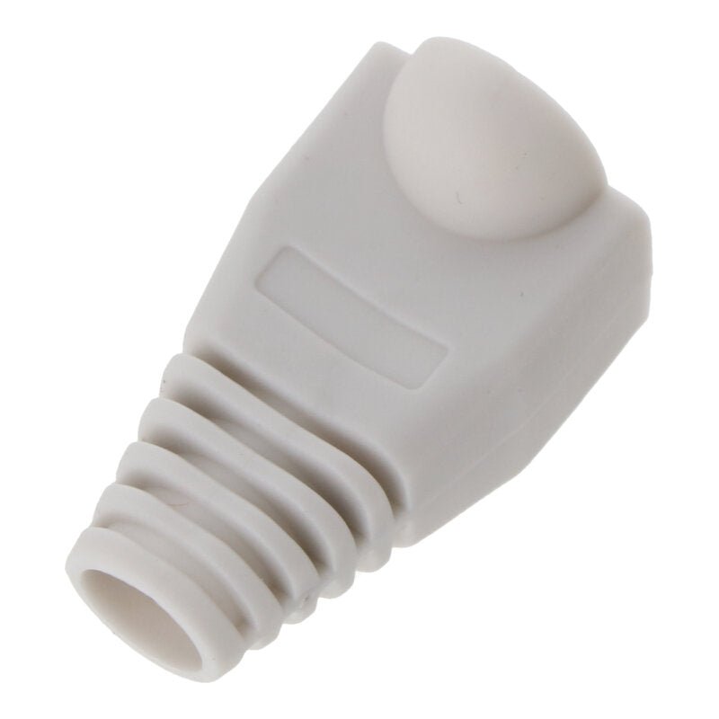 100 stuks RJ45 netwerk kristalhoofd hoesje grijs