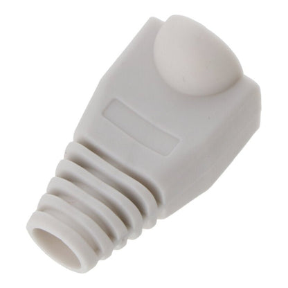 100 stuks RJ45 netwerk kristalhoofd hoesje grijs
