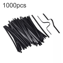 1000 stuks 0.3*0.1*8cm enkelkern elektrogegalvaniseerd met plastic gecoat ijzerdraad twist tie zwart