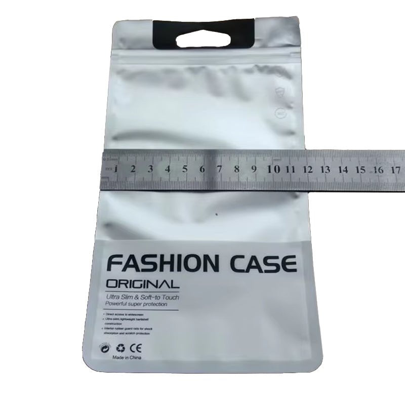 1000 stuks 12*21.5cm plastic ritssluiting transparante verpakking voor 5.5 inch mobiele telefoon zilver