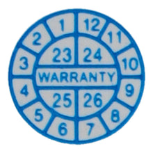 1000 stuks garantie label stickers blauw