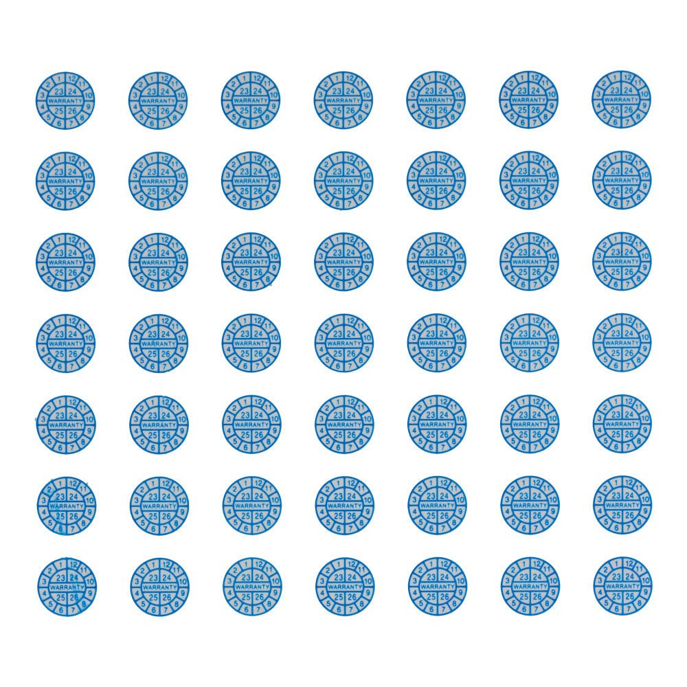 1000 stuks garantie label stickers blauw