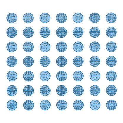 1000 stuks garantie label stickers blauw