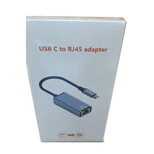 100Mbps USB - C 3.1 naar RJ45 Ethernet adapter grijs