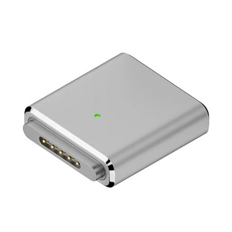 100W USB - C naar MagSafe3 Led Indicator Magnetische Snellader Adapter voor MacBook Air/Pro Zilver